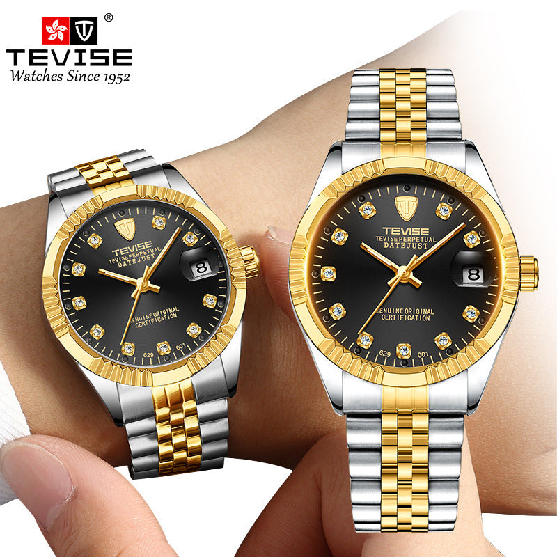 TEVISE/Twiss 629 Calendar Mechanical Men's Business Watch Watch Automatic Mechanical Watch