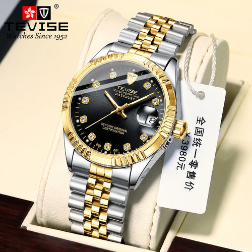 TEVISE/Twiss 629 Calendar Mechanical Men's Business Watch Watch Automatic Mechanical Watch